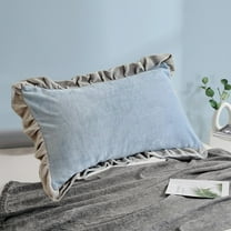 Camnix Pillow Cases Standard Size, 19x29 inch Envelope Closure Pillowcase Ruffle Pillow Cases, Soft Breathable and Non Shrinking Microfiber Ruffled Pillow Shams Scalloped Pillow Cases