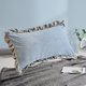 thumbnail image 5 of Funda de almohada de franela para invierno | Funda de almohada con volantes de algodón grueso | Ropa de cama suave y cálida | Tamaño estándar de 48 x 74 cm | Blanco, azul, verde y amarillo, 5 of 6