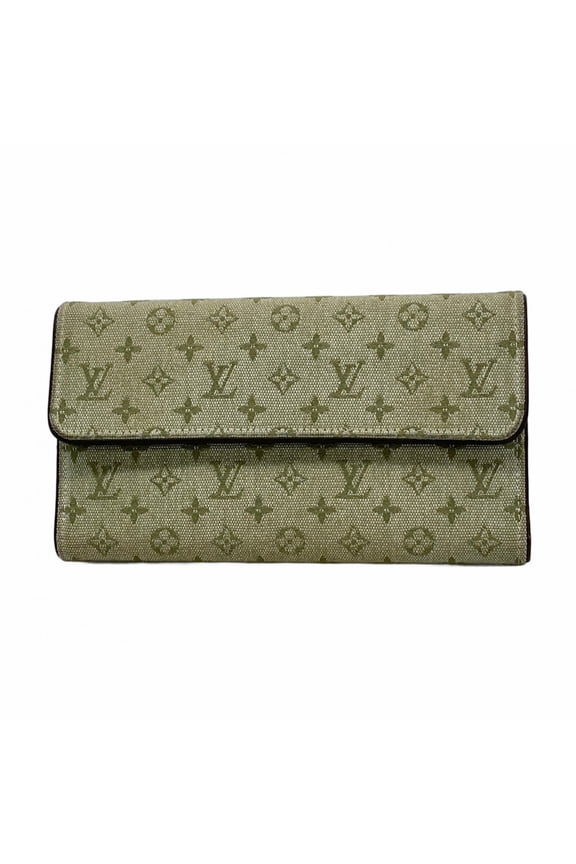 Pre-Owned Louis Vuitton Monogram Mini Tri-fold Long Wallet Porte Tresor International M92443...
