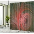 thumbnail image 4 of Ambesonne Fractal Shower Curtain, Spiral Curvy Leaf Veins, 69"Wx84"L, Coral Red, 4 of 4