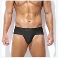 thumbnail image 4 of Afuyipoi Men Triangle Underpants,Quick Dry Elastic Waist Lightweight Hipster Briefs Black M, 4 of 5