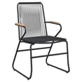 thumbnail image 3 of vidaXL 5 Piece Garden Dining Set Black PVC Rattan, 3 of 5