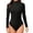 Black, variant on Women Fashion Turtle Neck Long Sleeve Solid Tops Bodysuit Jumpsuit, One-Piece Stretch Fit for Casual & Everyday Wear