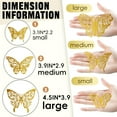 thumbnail image 2 of Monebena Butterfly Decorations, 72 Pcs 3 Sizes Butterfly Wall Decor, Butterfly Party Cake Decorations, Gold Butterfly Wall Stickers 3D Wall Art for Room Decor Birthday (Gold), 2 of 7