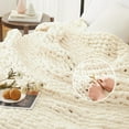 thumbnail image 3 of ZXNYH Chunky Knit Blanket Throw,Soft Chenille Yarn Throw Blanket 50x60，Handmade Thick Cable Knit Crochet Blanket,Large Knit Blanket Chunky Yarn,Rope Knot Throw Blanket for Couch Sofa Bed Home Decor, 3 of 4