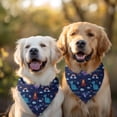 thumbnail image 2 of Dog Bandana 2 Pack,Dark Blue Dinosaur Volcano Pattern Bandanas for Dogs,Cat Bandana,Small/ Large Dog Bandana 2 Size,Dog Bandanas, 2 of 6