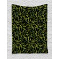 thumbnail image 1 of Vines Tapestry, Rhythmic Abstract Ivy Grape Leaves Print in Dark Tones, Wall Hanging for Bedroom Living Room Dorm Decor, 40W X 60L Inches, Olive Green Dark Forest Green and Emerald, by Ambesonne, 1 of 2