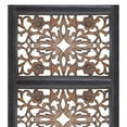 thumbnail image 2 of Benzara BM01869 Rectangular Wall Panel with Intricate Floral Carvings, Burnt Black, 2 of 5