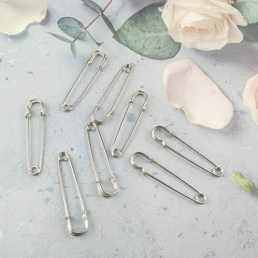 Solennerer Safety Pins Extra Large Heavy Duty - 30PCS 5Inch Blanket Pins, Strong & Sturdy Bulk Pins for Blankets, Skirts, Crafts, Kilts - Silver