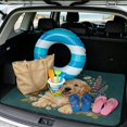 thumbnail image 2 of DISNIMO Universal Car Trunk Mat All Weather Heavy Duty Cargo Liner Floor Mat Non-Slip Scratch-Proof Pet Cargo Cover Suitable for Most Car Models, Golden Retriever Sunflower Print, 2 of 7