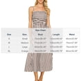 thumbnail image 2 of Karymi Spring Dresses Striped AdjustableSpaghetti Strap Midi Dress, Square Neck Gathered Ruched Waist A-Line Casual Sundress Spring Dresses for Women, 2 of 8