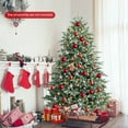 thumbnail image 2 of Patiojoy 7ft Evergreen Artificial Christmas Tree, Mixed PE & PVC Tree Metal Stand Included, Unlit Xmas Tree for Holiday Festival, 2 of 9