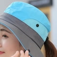 thumbnail image 7 of Yirtree Women's Ponytail Sun Hat UV Protection Foldable Mesh Wide Brim Beach Fishing Hat, 7 of 7