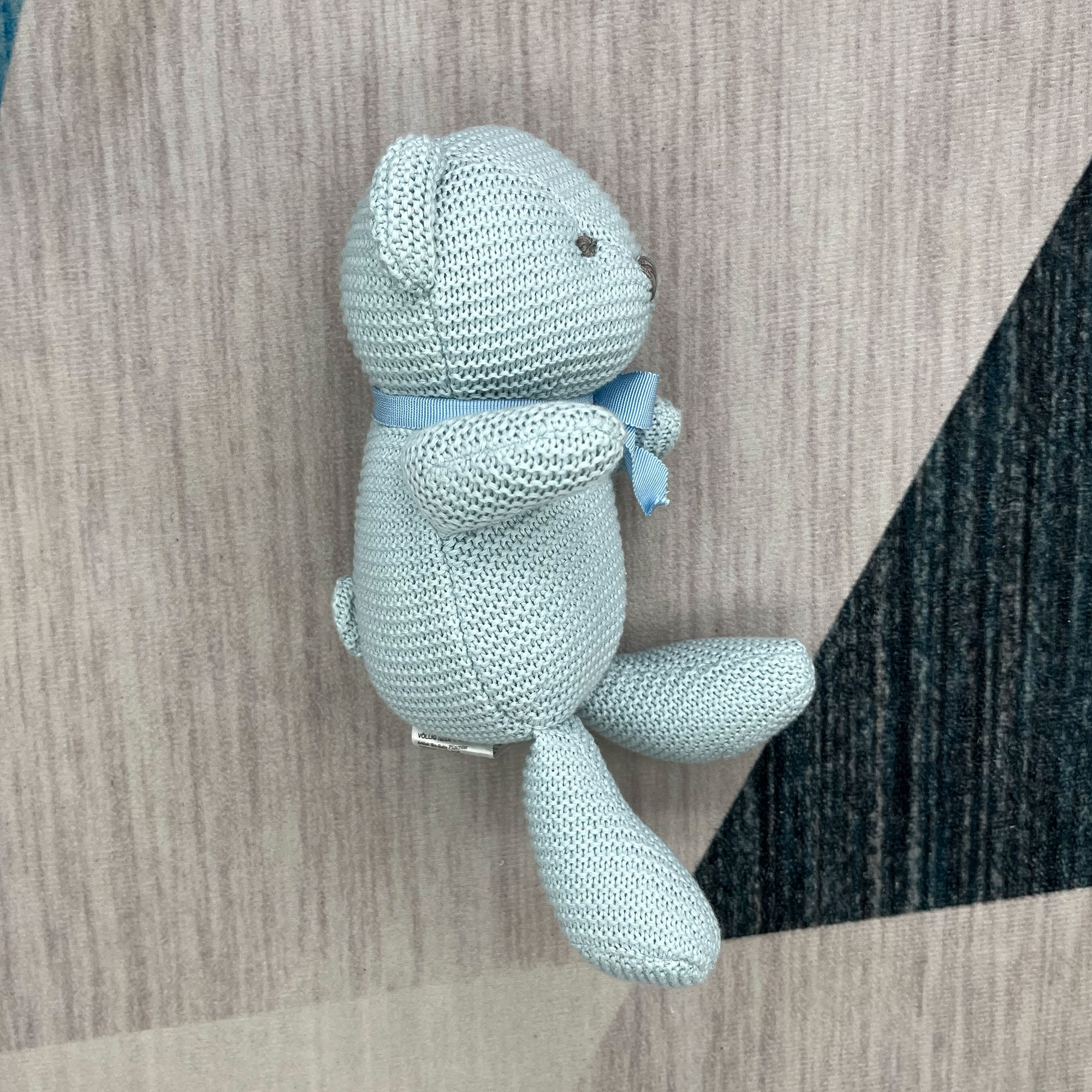 Organic Cotton Baby Stuffed Animal Toy, Soft Plush Teddy Bear, Blue 6-Inch, Safe for Newborns 0-36 Months | Hypoallergenic & Machine Washable