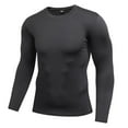 thumbnail image 4 of Greyghost Mens Quick Dry Fitness Compression Long Sleeve Runnning Shirt Base layer Body Under Shirt Tight Sports Gym Wear Top Shirt, 4 of 6