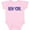 AD-Pink, variant on Inktastic New York in Blue Text Boys or Girls Baby Bodysuit