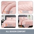 thumbnail image 6 of Swift Home Modern Ultra Soft Microfiber Traditional Diamond Quilting Coverlet Quilt Set Rose Blush King - Cal King 3 Piece, 6 of 6