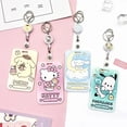 thumbnail image 3 of Sanrio tarjetero de Hello Kitty, My Melody Kuromi, Charm de Anime de dibujos animados, identificación de estudiante, Linda cubierta protectora, llavero, accesorios, regalo, 3 of 4