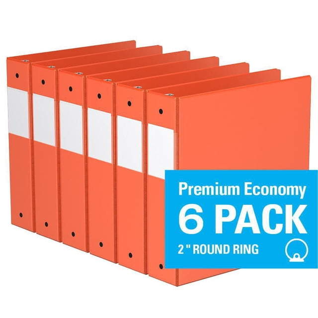 Davis Group, Premium Economy, Round Ring, Binder, 6 Pack, 2"