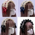 thumbnail image 4 of Tocado gótico de lolita, accesorios para el cabello de encaje para sirvienta, lindas diademas, horquillas dulces, 4 of 5