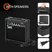 Glarry 37 inch Electronic Guitar Bundle with Amplifier for Beginner, Brown