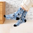 thumbnail image 4 of WMNTST Womens Crew Socks All Over Stylish Printed Knit Sock Soft Comfortable Casual Everyday Wear Socks, 4 of 5