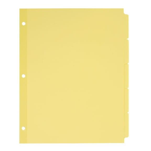 Avery Plain Tab Write & Erase Dividers, 5 Tabs, Buff, 36 Sets (11501)