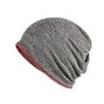 thumbnail image 2 of Gorros de invierno Greeniant para quimioterapia gris, gorro grueso, doble capa, a prueba de viento, OD020519-02B, 2 of 6