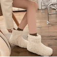 thumbnail image 2 of Women's Warm Curly Fur Boots Slippers, Comfy Plush Fleece Lined House Shoes with comfort Insole, 2 of 6