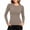 #279-Khaki, variant on Mineart Soft Stretchy Base Layer Top Wide Neck Long Sleeve Warm Bottom Shirt Underwear for All Season Inner Wear