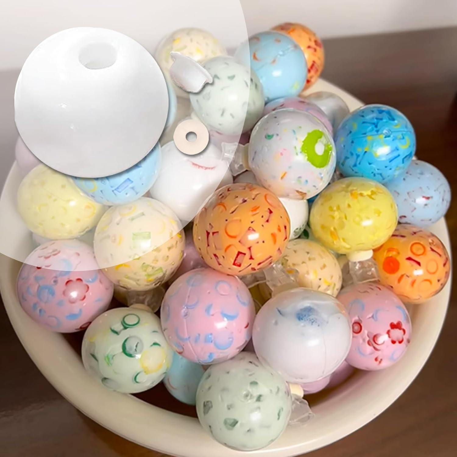 Blank Pressure Ball Skin DIY Kit, Vacuum Squishy Stress Ball DIY Kits, 12 Blank Pressure Ball Skin DIY Kit, Noisy Sand Glutinous Empty Ball Base Kits, stress relief sand glutinous balls