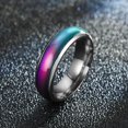 thumbnail image 4 of Anillo de acero inoxidable para hombre y mujer, sortija de 5 colores que cambian de Color, con sensación de movimiento y sensación de temperatura, joyería fina, 4 of 4