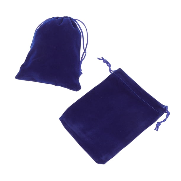 50pcs 9 * 12 cm bolsa de terciopelo con cordón favor de la boda bolsas de regalo de la joyería de los bolsos del caramelo (Leal azul)