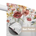 thumbnail image 4 of Swag Valance Curtains for Windows, Pink Floral Light Filtering Kitchen Curtains with Rod Pocket, Spring Pastoral Botanical Wildflowers Leaves Window Treatment Valances for Living Room, 36x36 - 2 PCS, 4 of 9