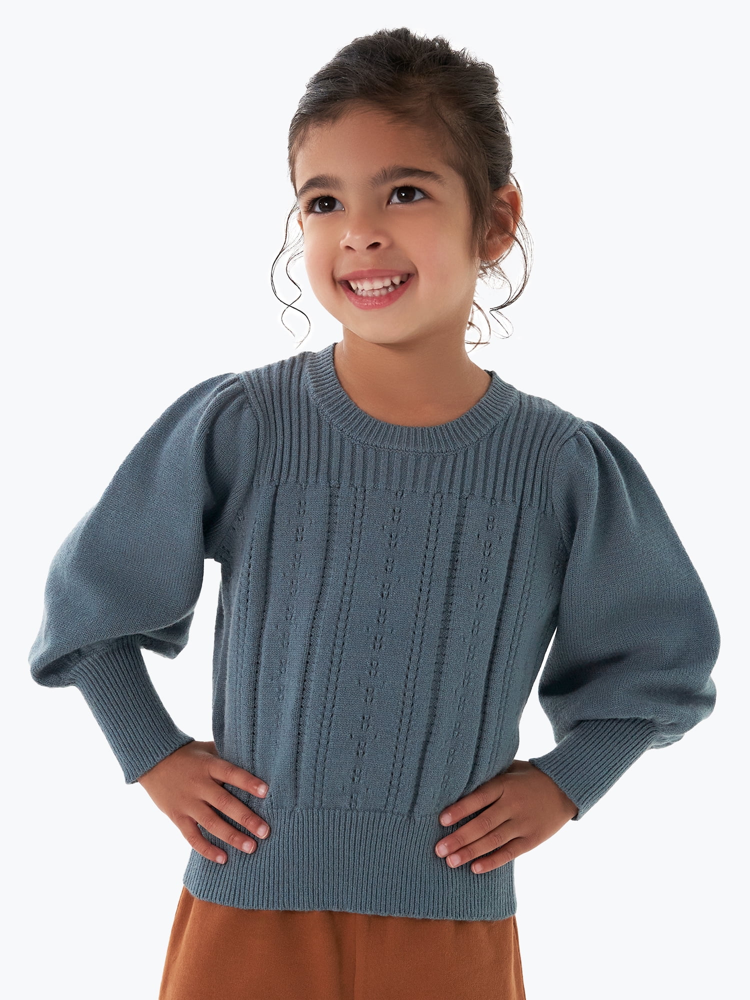 Modern Moments by Gerber Toddler Girl Pointelle Sweater, Sizes 12 Months - 5T