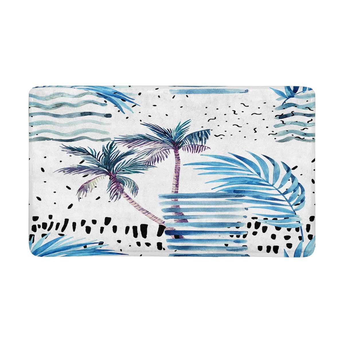 Pop Abstract Summer Watercolor Palm Tree Doormat Entrance