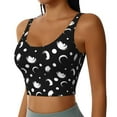 thumbnail image 2 of Sports Bras For Women Workout Tank Tops, Abstract Moon Pattern Running Vest With Removable Cups, 2 of 2