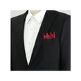 thumbnail image 4 of INSPIRE CHIC Men's Pocket Squares PreFolded Triangles On Card Suit Handkerchief Wine Red One Size, 4 of 4