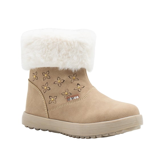 Botin Invierno Para Niña Gamuza Color Maquillaje 12-17.5 beige 12