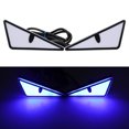 thumbnail image 1 of 4 pares de luces de matrícula de motocicleta, accesorios decorativos universales para motocicleta con modificación de ojo de diablo triangular, azul + rojo + ámbar + blanco, 1 of 1