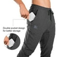 thumbnail image 2 of BROKIG Mens Joggers Sport Pants, Casual Slim Fit Running Gym Workout Sweatpants with Double Pockets(Large, Dark Gray), 2 of 7