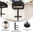 thumbnail image 6 of Flash Furniture Erik 23" - 31.5"H Square Adjustable Swivel Mid Back Barstool, Charcoal/Black, 6 of 11