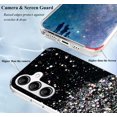 thumbnail image 6 of Phone Case for Samsung Galaxy S23 FE Case Clear Glitter Sparkle Pink Samsung S23 FE Case Silicone Transparent Shockproof Soft Cover Thin (Black), 6 of 14