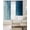 Blue, variant on Blue Teal Ombre Blackout Curtains for Bedroom, Thermal Insulated Drapes, Coastal Beach Modern Abstract Art Black Out Curtains 63 Inch Long Room Darkening Kitchen Curtains 42"x63" 2 Panels