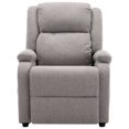 thumbnail image 2 of vidaXL Electric Massage Chair Light Grey Fabric, 2 of 5