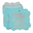 thumbnail image 3 of Inkdotpot Real Rose Gold Foil Thank You From The New Wedding Tags Favor Bracket Shape Hang Pack Of 50 Paper Tags, 3 of 7