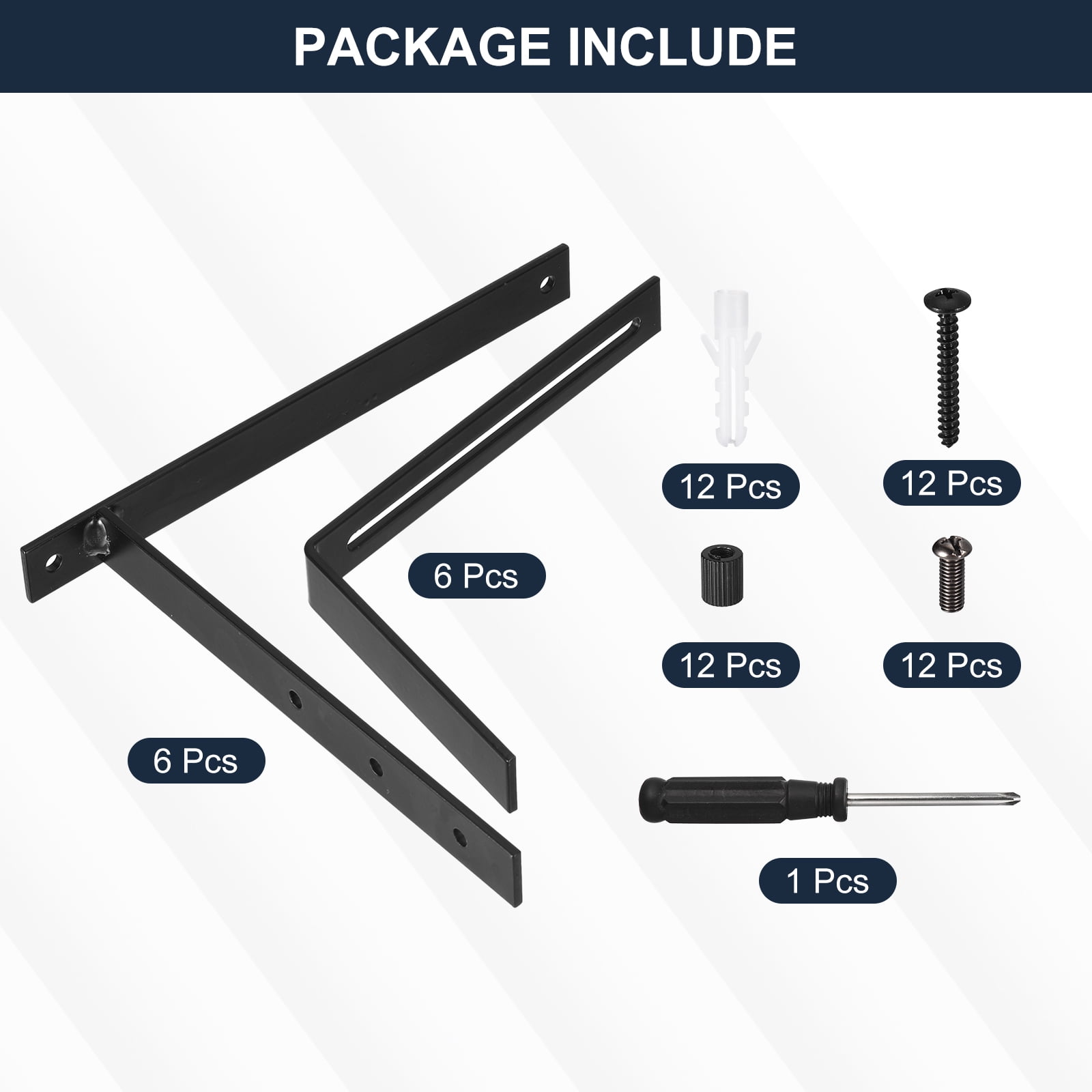 Adjustable Window Planter Box Brackets Universal Window Box Holder, Iron Flower Box Wall Mounting Hooks (6 PCS)