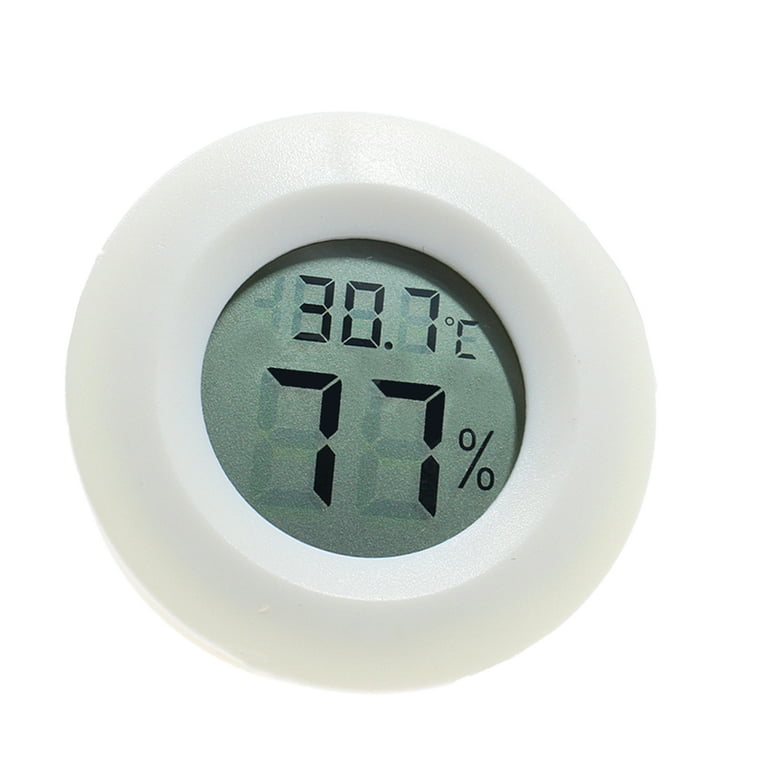 Mini Round Clock shaped Indoor Outdoor Thermometer Hygrometer Home