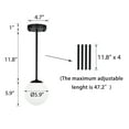 thumbnail image 2 of Modern Black Pendant Light LED with 5.9'' Frosted Glass Globe Shade Adjustable Ceiling Light for Kitchen Island Dining Room, 2 of 9