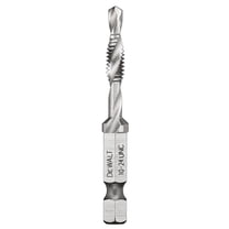DEWALT DWADTQTR1024 IMPACT READY Tap and Drill Bit, 10 mm Dia, 3-Flute, Spiral Flute, HSS